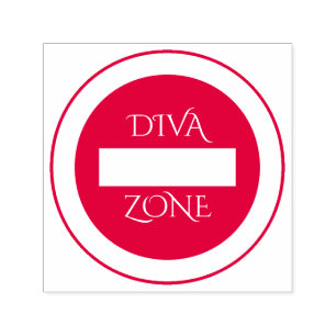 "Diva Zone" Rubber Stamp