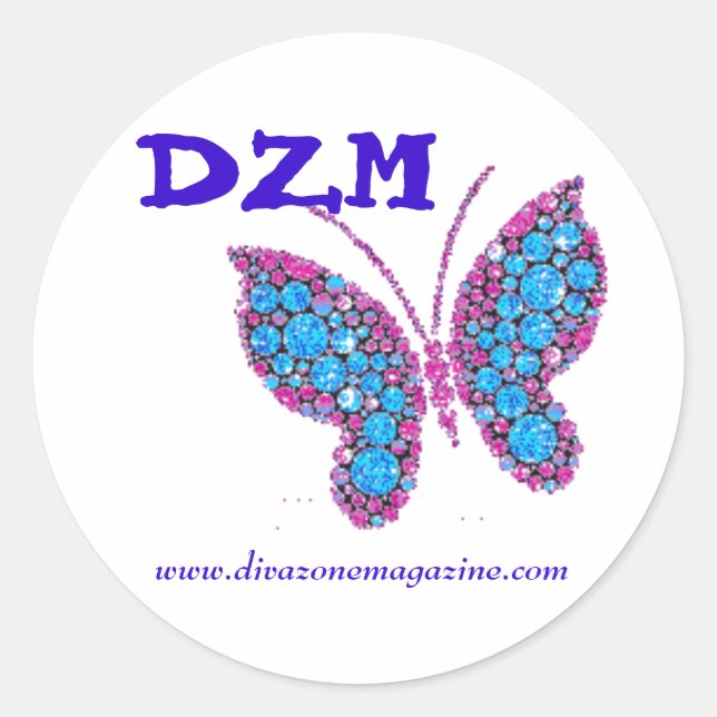 DIVA ZONE Show Off Classic Round Sticker (Front)