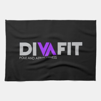Divafit Towel (dark) by DivaFit at Zazzle
