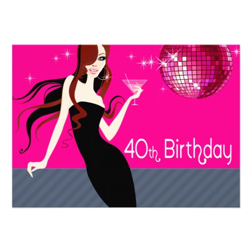 40Th Birthday Cocktail Party Invitations 8