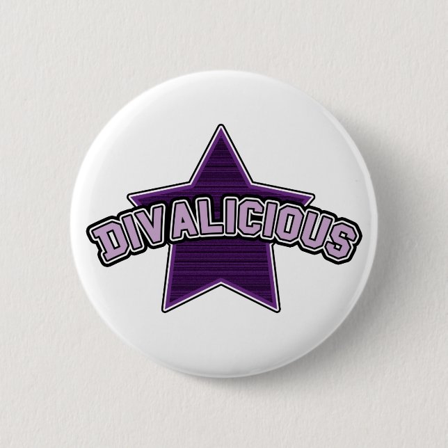 Divalicious Pinback Button (Front)