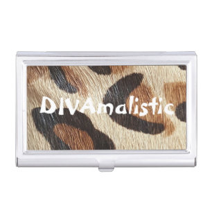 DIVAmalistic Leopard Print Business Card Holder
