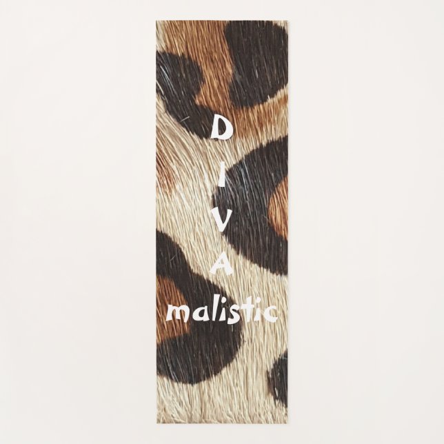 DIVAmalistic Leopard Print Yoga Mat (Front)