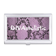 DIVAmalistic Purple Snakeskin Print Holder