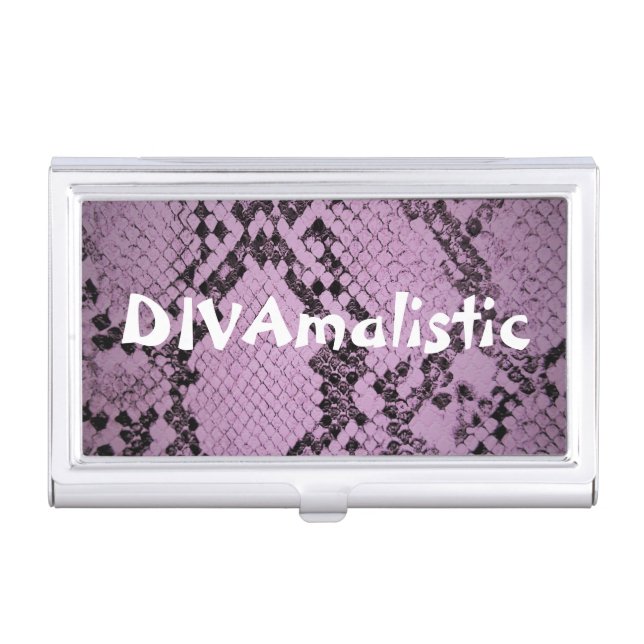 DIVAmalistic Purple Snakeskin Print Holder (Front)