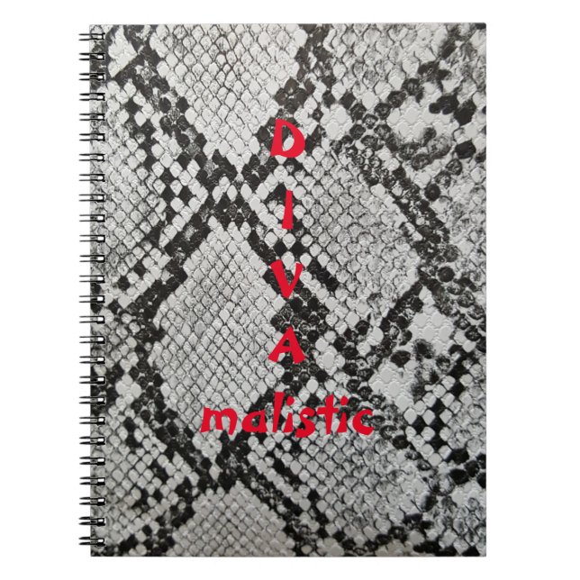 DIVAmalistic Snakeskin Print Notebook (Front)
