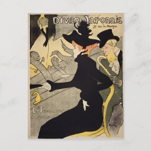 Divan Japonais Toulouse_Lautrec Vintage Art Postcard