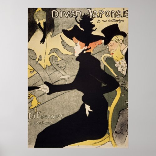 Divan Japonais Toulouse_Lautrec Vintage Art Poster