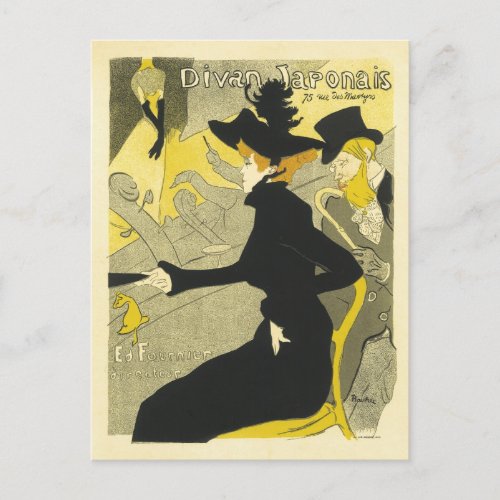 Divan Japonaise Vintage French Advertising Holiday Postcard