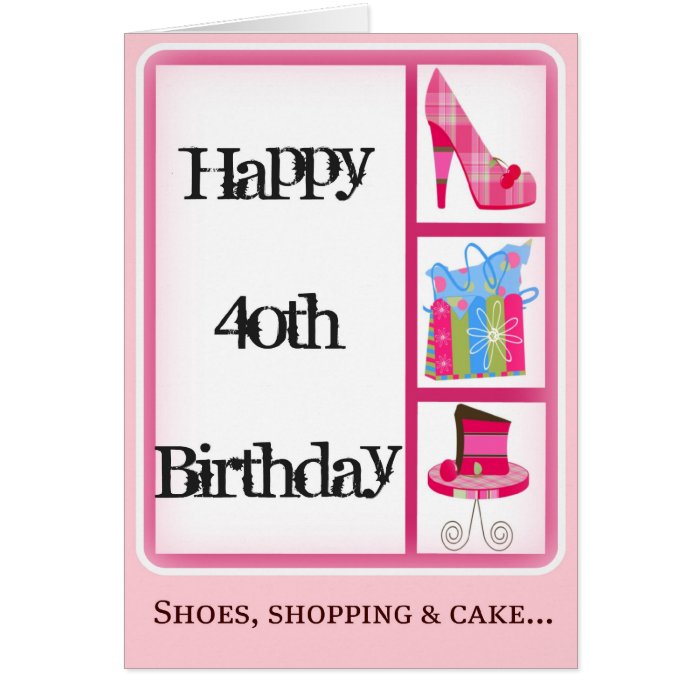 Diva's 40th Birthday Card for Women