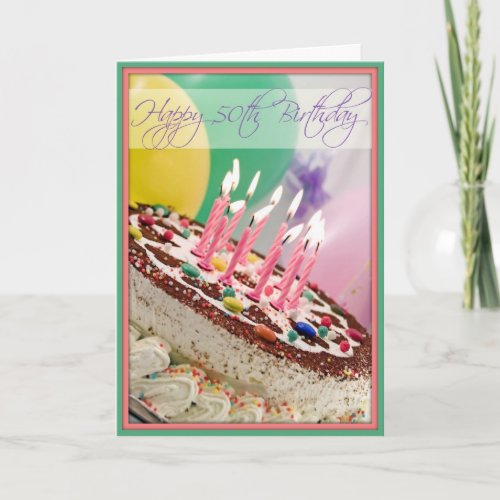 Divas 50th Birthday Card for Women_Eat Cake