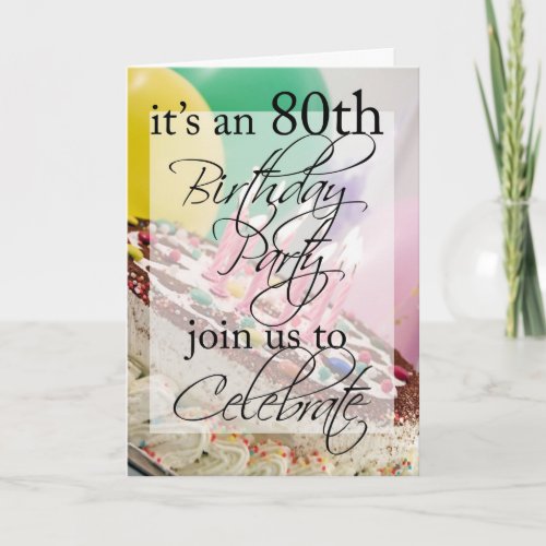 Divas 80th Birthday Party Invitation Card