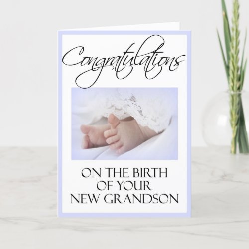 Divas Congratulations_New Grandson Greeting Card