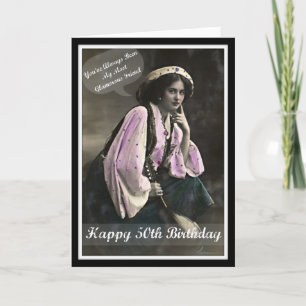 Diva's Glamorous 50th Birthday Greeting Card
