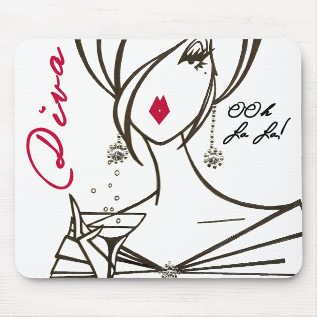 Divas Rule! mousepad - Customized - Customized (Front)