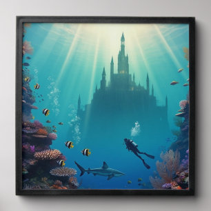 Dive a secret reef peel and stick photo tile