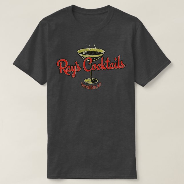 Dive Bar Rays Cocktails Vermillion 1968  T-Shirt (Design Front)