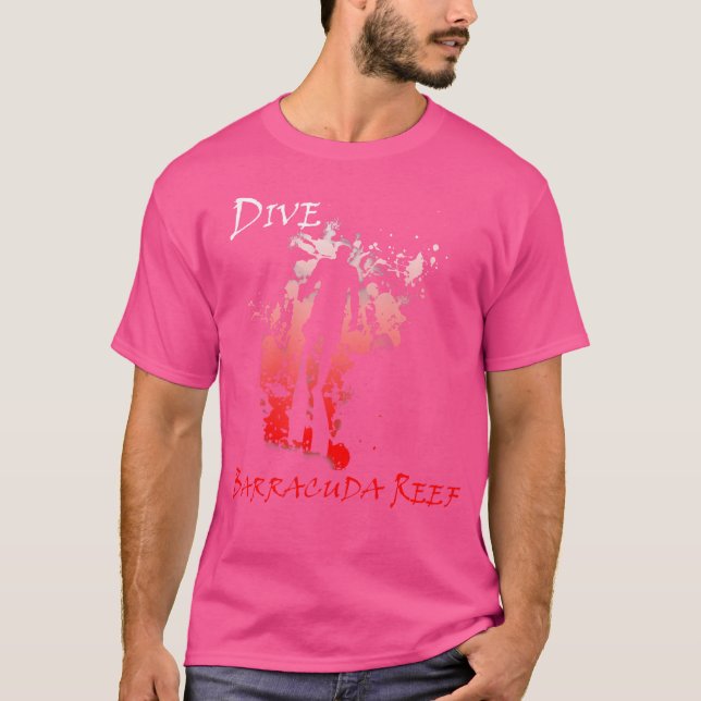 Dive Barracuda Reef Florida Vacation Diving T-Shirt (Front)