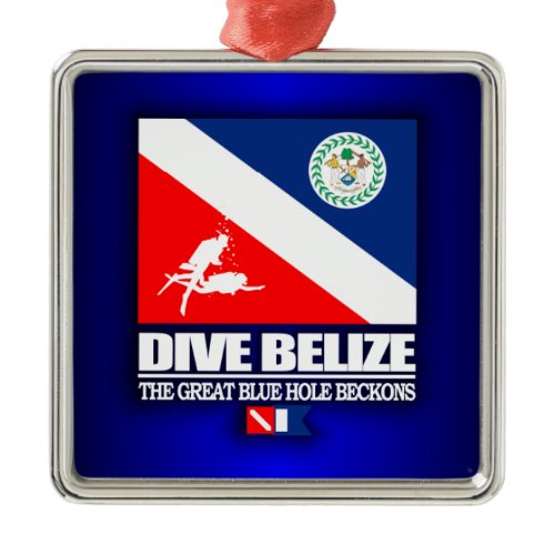 Dive Belize Metal Ornament