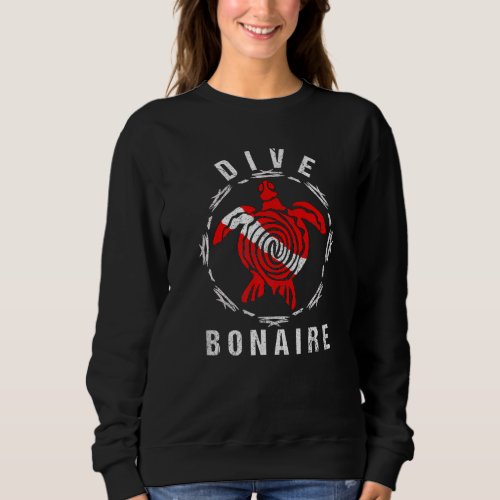 Dive Bonaire  Vintage Tribal Turtle Sweatshirt