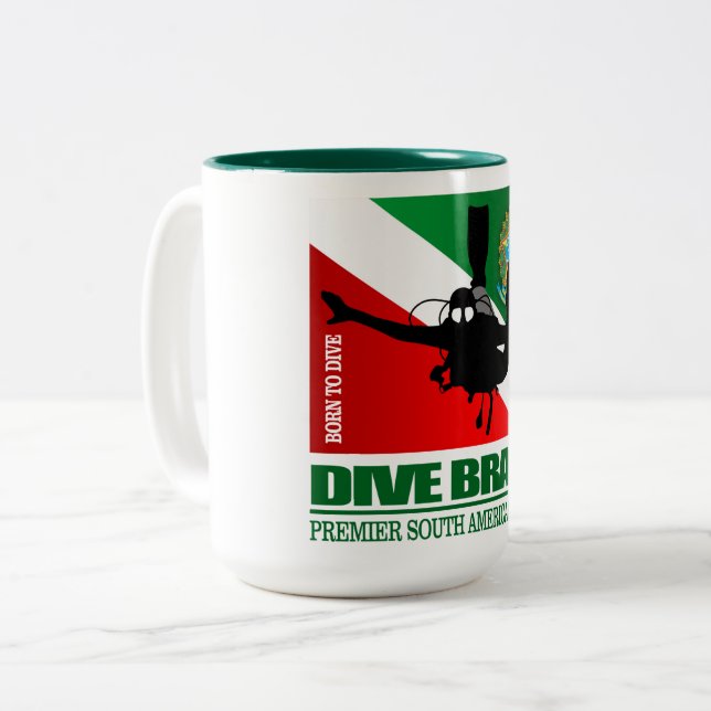 Dive Brazil DF2 Two-Tone Coffee Mug (Front Left)