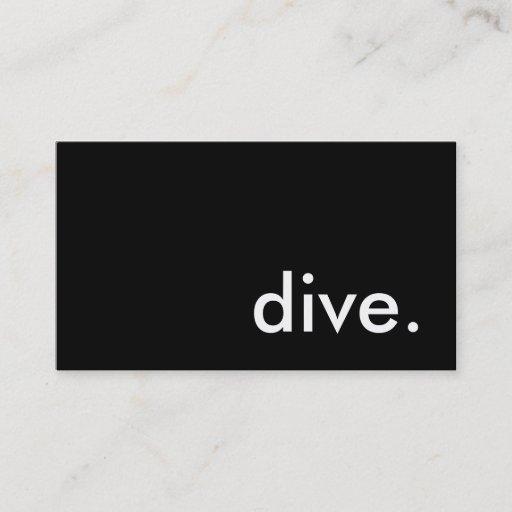 Customizable dive. business cards