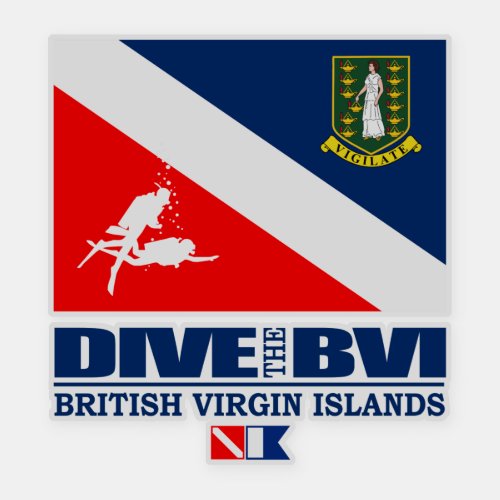 Dive BVI sq Sticker