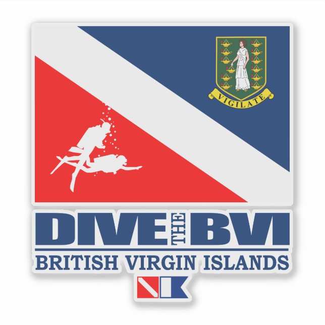 Dive BVI (sq) Sticker (Front)