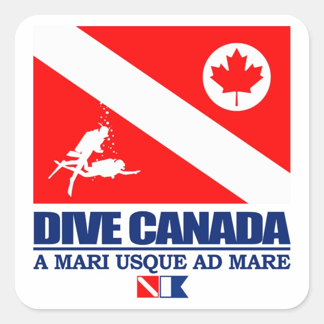 Dive Canada Square Sticker (Front)