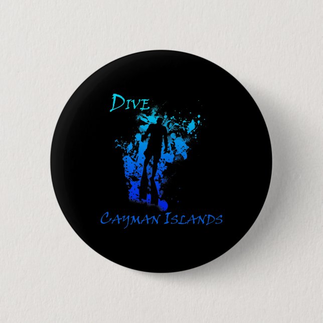 Dive Cayman Islands  Button (Front)
