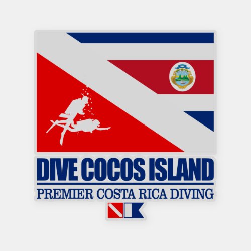 Dive Cocos Island sq Sticker