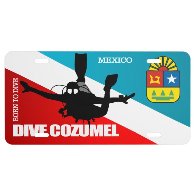 Dive Cozumel DF2 License Plate (Front)