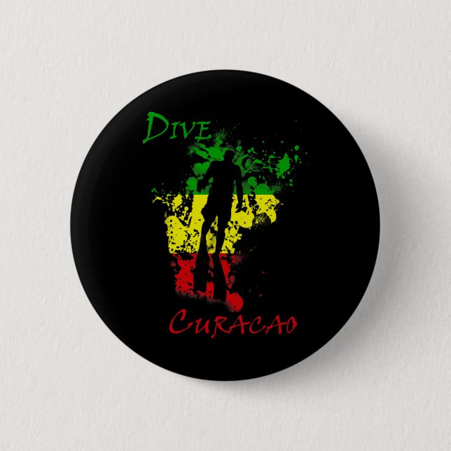 Dive Curacao  Button (Front)