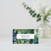 Dive deep in the blue green of this business card (Standing Front)
