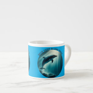 Dive Deep Live Free Dolphin Espresso Cup