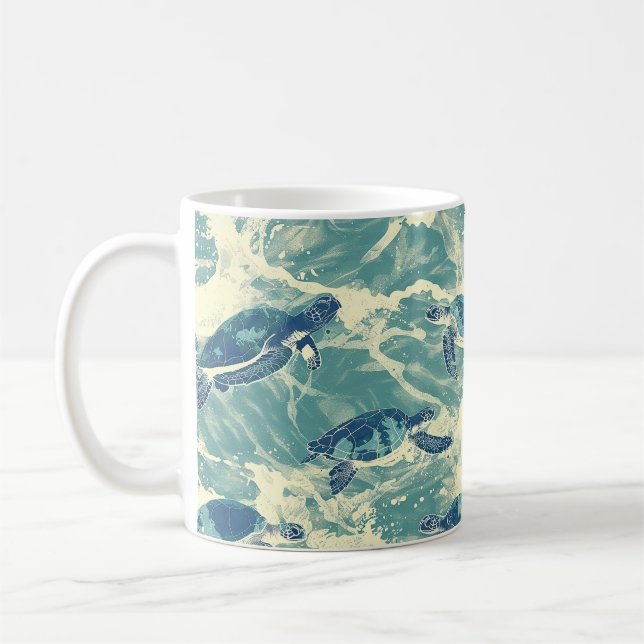 Dive Deep – Sea Turtle Coffee Companion Mug (Left)