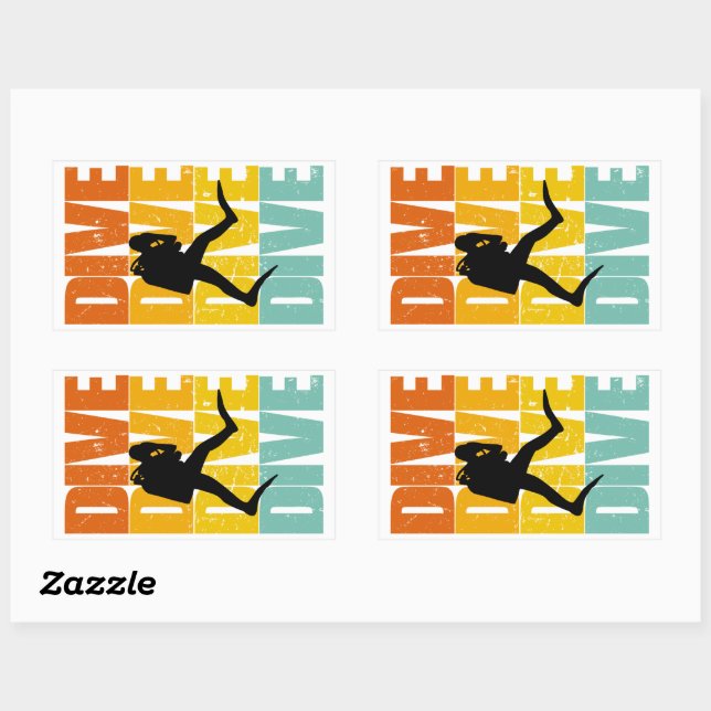 Dive Dive Dive Dive!!! Rectangular Sticker (Sheet)