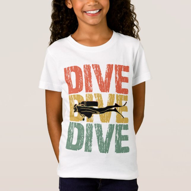 Dive Dive Dive - Scuba Diver Underwater Diving T-Shirt (Front)