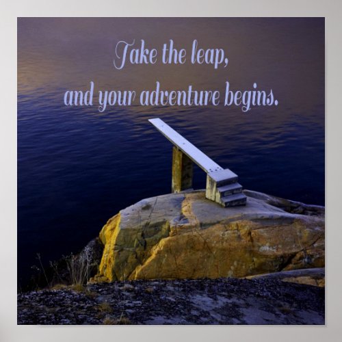 Dive Diving Take The Leap Adventure Poster