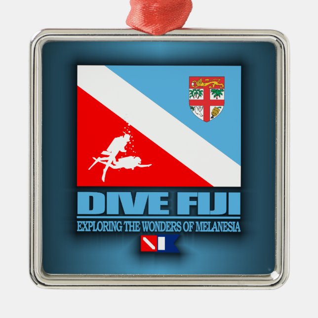 Dive Fiji Metal Ornament (Front)