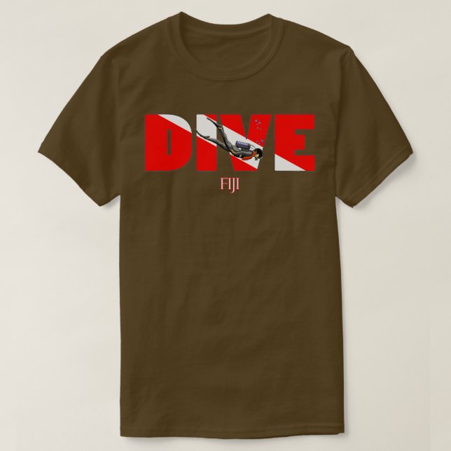 DIVE Fiji SCUBA Diving Snorkeling  T-Shirt (Design Front)