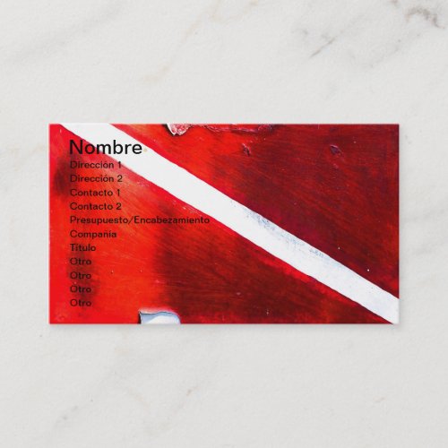 DIVE FLAG BUSINESS CARD