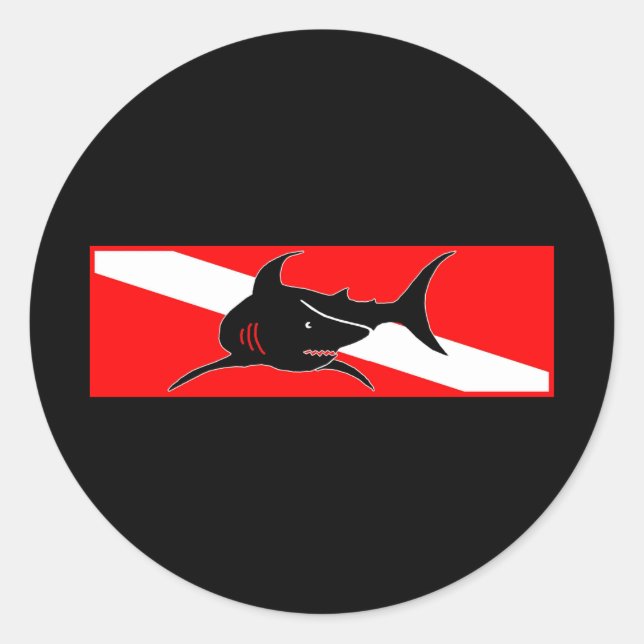 Dive Flag Collection Classic Round Sticker (Front)