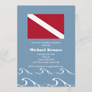 Dive Flag Invitation