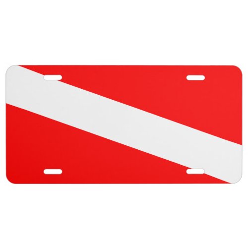 Dive Flag License Plate