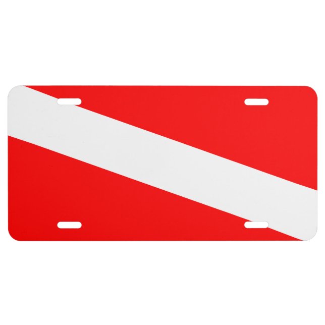 Dive Flag License Plate (Front)