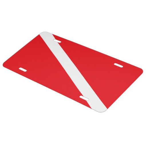 Dive Flag License Plate Zazzle