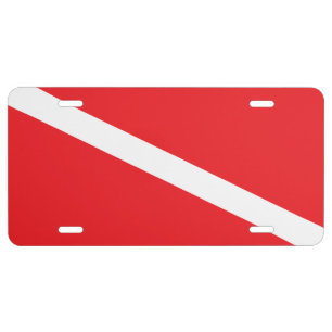 Dive Flag License Plate