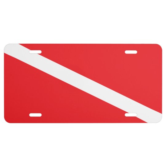 Dive Flag License Plate