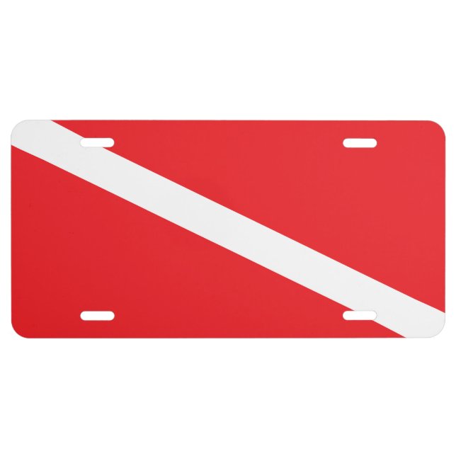 Dive Flag License Plate (Front)